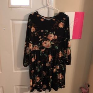 Black flower dress